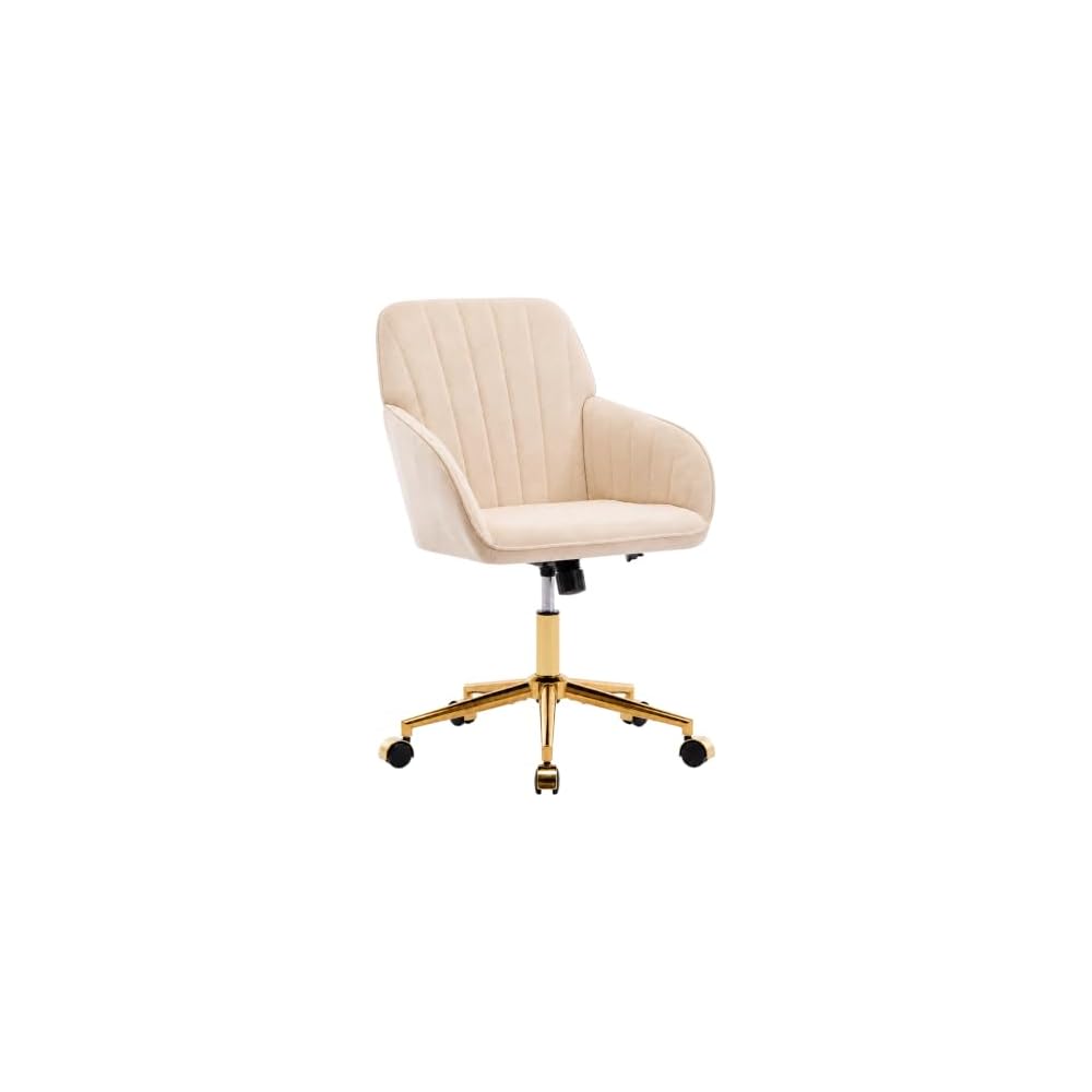 TY Velvet Office Chair, Adjustable Swivel Desk Chair with Arms