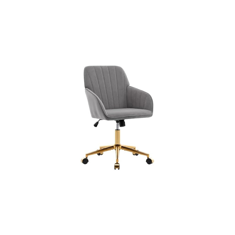TY Velvet Office Chair, Adjustable Swivel Desk Chair with Arms