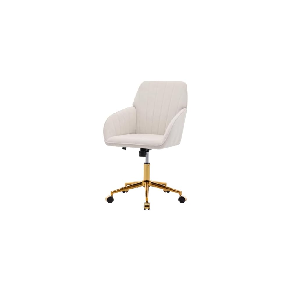 TY Velvet Office Chair, Adjustable Swivel Desk Chair with Arms