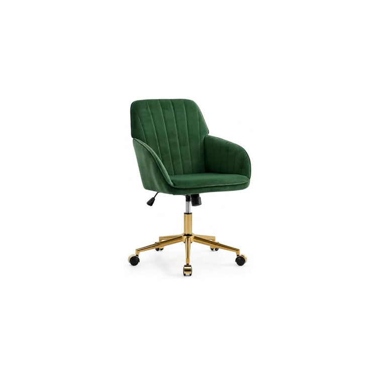 TY Velvet Office Chair, Adjustable Swivel Desk Chair with Arms