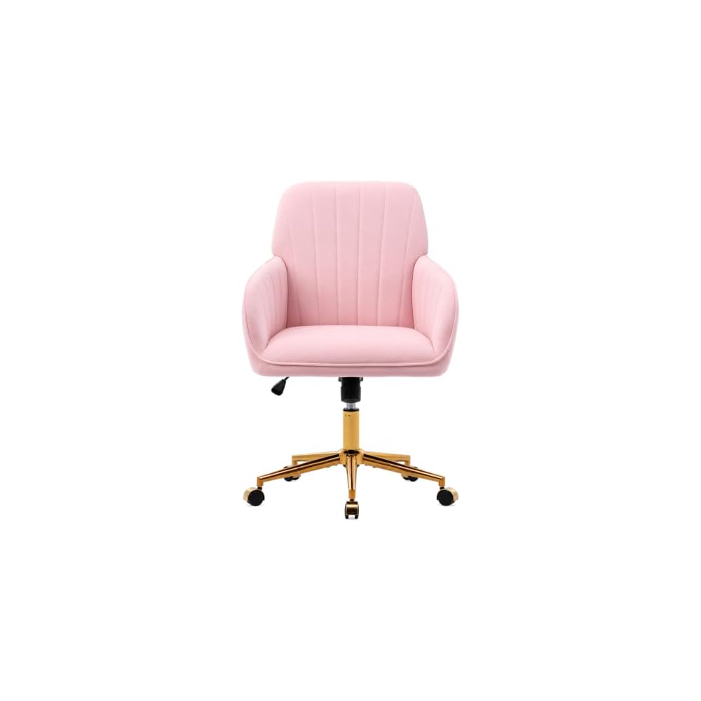 TY Velvet Office Chair, Adjustable Swivel Desk Chair with Arms