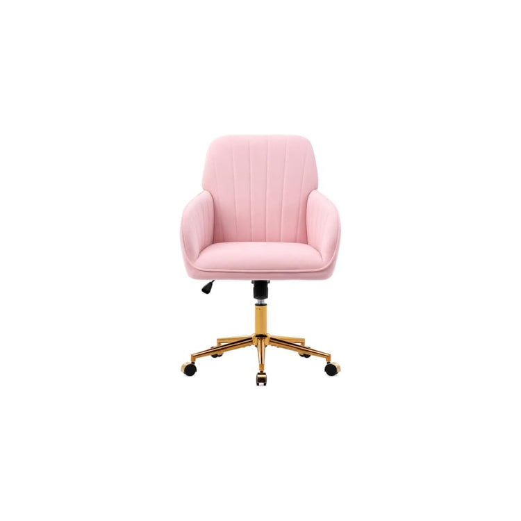TY Velvet Office Chair, Adjustable Swivel Desk Chair with Arms