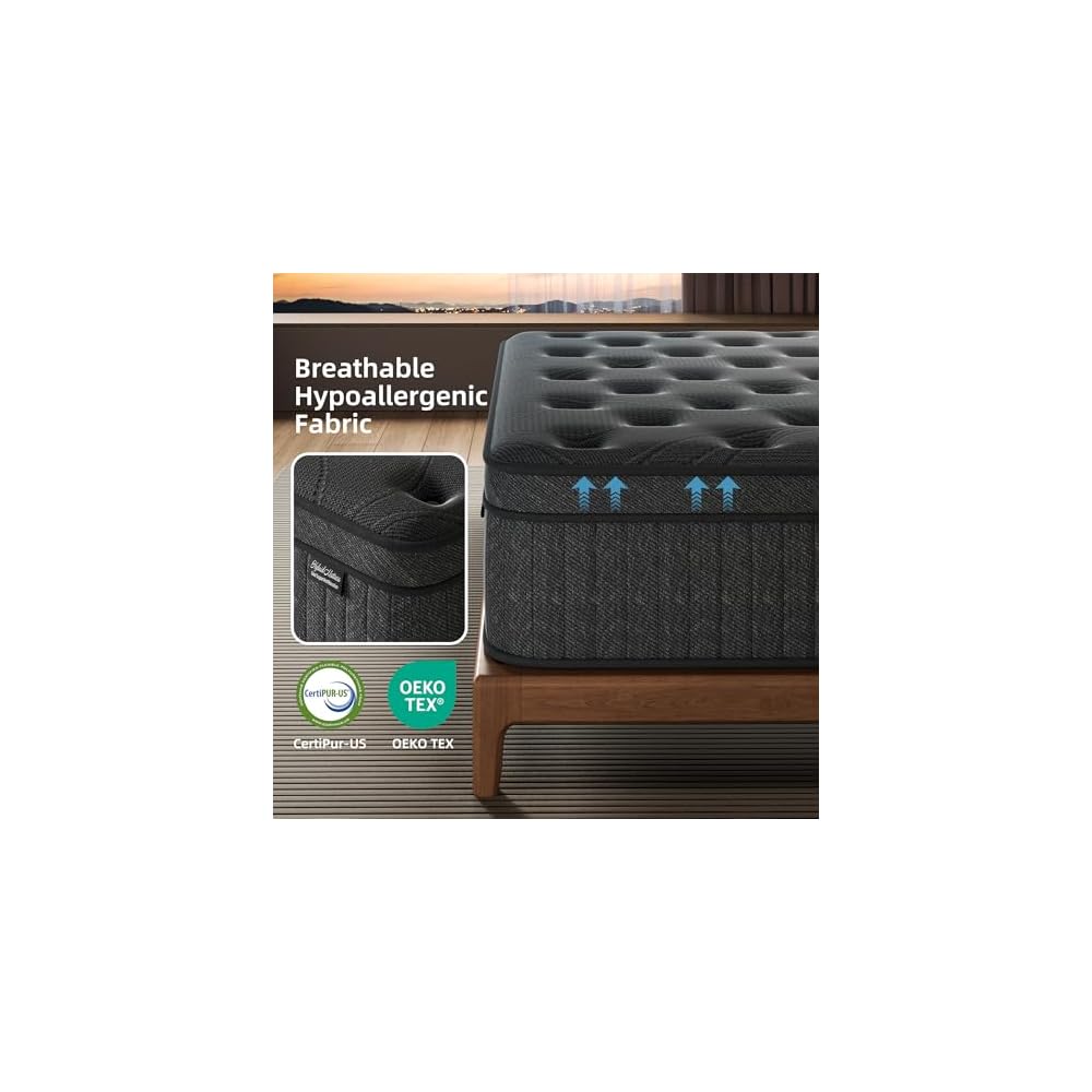 Full Mattress 12 Inch, Hybrid Spring Mattress, Medium Firm