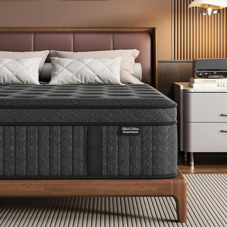 Full Mattress 12 Inch, Hybrid Spring Mattress, Medium Firm